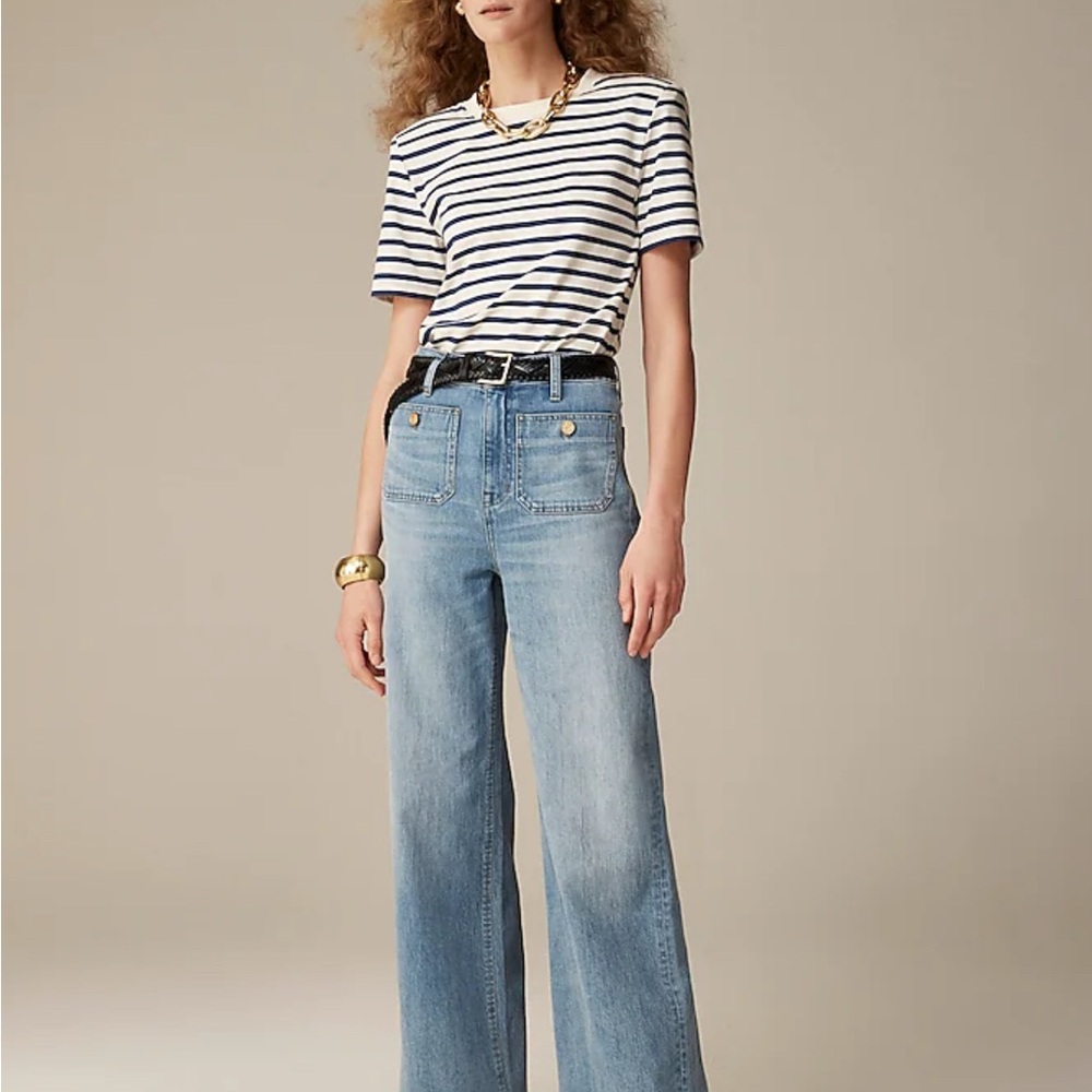 J Crew Sailor denim trouser in Blue River wash